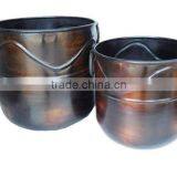 Rustic Metal Planters thumbnail-1