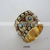 Brass Mosaic Napkin Ring In Mirror Polish Available in Other Colours thumbnail-1