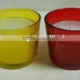 zibo wholesale colorful cylinder glass candle jar for wedding decoration