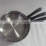3 Pcs Stainless Steel Fry Pan/frying Pan Set thumbnail-2