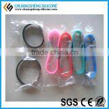 Silicone With Metal Piece Bracelet, Barcode Bangles, ID Wristband thumbnail-6