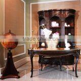 New Arrival French Imperial Style Wood Carving Office Desk With Armchair and Bookcase BF12-03274b thumbnail-1