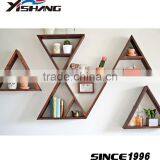 Triangle Pine Wood Decorative Wall Shelf for Home thumbnail-2