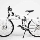 26'' Folding Electric Mountain Bicycle 36v 250w With Dual Suspension thumbnail-1
