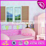 New Style 3 Floor Girls Pretend Play Wooden Dollhouse Cottage W06A224 thumbnail-5