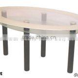 Modern Coffee Table,stainless Steel Round Massage Table,glass Dining Table thumbnail-5