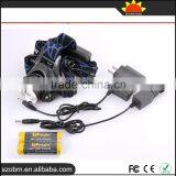 Wholesale High Quality XML T6 LED 2000 Lm Remote Control Rechargeable Headlamp With 18650 Battery, Charger and Car Charger thumbnail-1