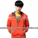 The Couple Zipper Hoodie in Orange Red Color thumbnail-1