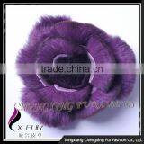 CX-A-38 2016 Cheap Wholesale Bulk Flower Brooch Pin, Latest Fashion Rex Rabbit Fur Pin Brooch thumbnail-4