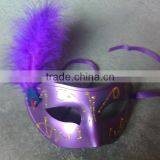 Red Feathered Venetian Party Mask for Sale thumbnail-1