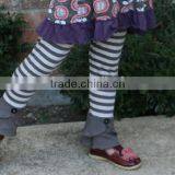 Ruffle Baby Girls Cotton Stripe Pants Kids Leggings Plain Ruffle Pants thumbnail-1