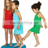 kids girls dresses summer baby various colors 100% cotton girls dress solid halter dress