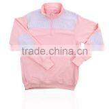 Quarter Zip Pink Monogrammed Seersucker Pullover Sweatshirt thumbnail-1