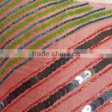 Peach Decorative Pillow Cover With Green & Grey Sequins, Accent Pillows, Throw Pillow, Cushions,Sofa Toss, thumbnail-2