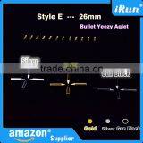 (MOQ:100pcs) 26mm Yeezy Lace Bullet Metal Tips for Sneaker Shoes - Metal Aglets Shoelaces Tips Replacement for Air Yeezy Shoes thumbnail-1