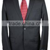 NAAMS MEN'S WOOL 2 BUTTON 2 VENT SLIM FIT SUIT JACKET FLAT FRONT PANT BLACK thumbnail-5