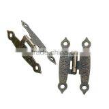 Iron Based Alloy Rectangle Antique Bronze Pattern Carved Rotatable Door Box Cabinet Furniture Butt Hinges thumbnail-3