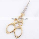 Elegant Golden Carving Garment Sewing Vintage Classic Embroidery Scissors thumbnail-1