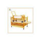 Nature Color Adjustable Baby Wooden Cribs With Small Cradle Inside