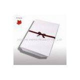 White Gift Boxes With Lids And Ribbon , Garment Packaging Boxes