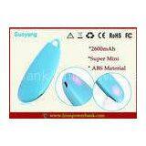 Blue ABS 2600mAh Rechargeable Power Bank , Waterproof Large Capacity thumbnail-1