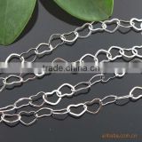 4x7mm White Steel Heart Chain Copper Link Cable Chain For Jewelry Diy