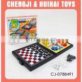 Plastic Chiness Board Intelligent Toy 5 in 1 Game Set
