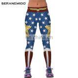 Wonder Woman Sport Fitness Costume High Waist Stretch Gym Trousers Workout Leggings thumbnail-1