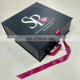 Black Color Cmyk Printing Logo Ribbon Folding Packing Boxes thumbnail-6