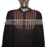 Full Sleeve Short Khadi Yoga Kurta, Size : Chest 46 x Height 30 Inches (medium). thumbnail-4