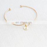 Yiwu Factory Wholesale Gold Plating Love Initial Stacking Knot Bracelet