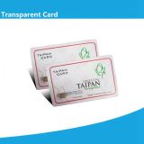 Standard size NFC transparent card 13.56Mhz for business card