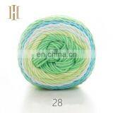 High Quality Rainbow Cake Yarn Fancy Knitting Yarn Blended 2.03NM Cotton Yarn Rainbow thumbnail-3