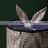 Unique Indoor Lighting Rabbit Animal Resin Base Cheap Modern Grey Table Lamps for Bedroom thumbnail-2