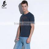 Red and Navy Blue Round Collar Men Slim Fit Cotton Polyester t Shirts thumbnail-4