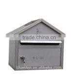 Metal House Mailbox for Residential Wall-mounted Blue Powdercoated Finish Waterproof Outdoor Used thumbnail-3