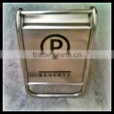 Customize Reserve Parking Stainless Steels_Parking floor stand sign_ Pedestal Signs Stand_Portable Hotel Metal Parking Reserve