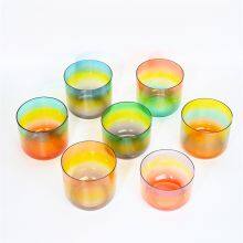 Rainbow Clear Crystal Quartz Crucible Transparent Singing Bowls Healing thumbnail-2