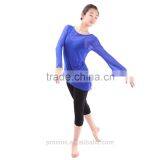 (WE01119) Ballet Warm Up, Dance Warm Up, Mesh Dance Tops, Long Sleeve Dance Tops thumbnail-5