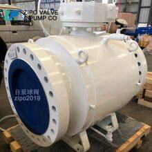 API6D Pipeline Flange End Forged Steel Fully Welded Trunnion Ball Valve thumbnail-3