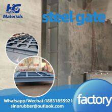 Стальная ворота, сдвижной плоский сталь, воротные ворота из нержавеющей стали, стальные ворота для водохранилища, воронкообразные изогнутые ворота thumbnail-4