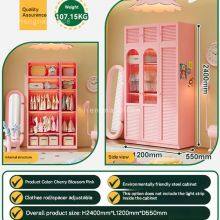 Durable Cold Rolled Steel Wardrobe Cabinet For Staff Dormitory Easy Assembly Flat Pack Design thumbnail-2