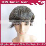 Elegant Hair Wholesale Handpicked Natural Luster Human Hair Fine Mono Lace Toupee With pu Back and Side thumbnail-4