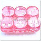 Pink Lovely Delicate Custom 6 Sided Logo Dice Decoration thumbnail-1