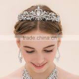 Upscale Luxury Full Diamond Tiara Crown of the Bride Wedding Headband, Baroque Pop Hair Accessories Hair Clip thumbnail-2