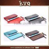 Luxury Wallet PU Leather Pouch Case Cover for Various Smart Phones With Strap and Card Holder
