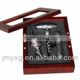 Hot selling wooden box wine opener set for bar,accessory