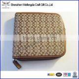 Factory High Quality Fashion Design Zipper Leather Handmade CD Cases