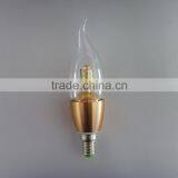 Aluminum and Glass Cover Warm/white Tail Wholesale CE&ROHS 4w E14 Led Candle Light