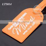 Orange Color Printing Logo Miami Souvenir Promotional Custom Leather Luggage Tags thumbnail-3